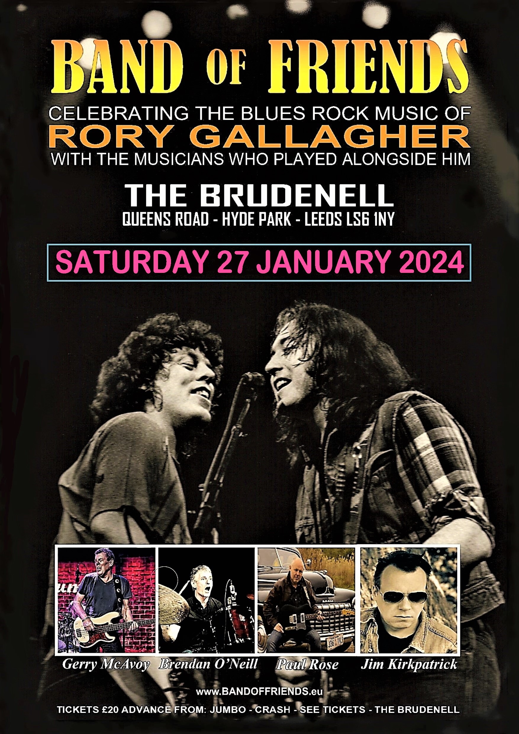 Band Of Friends The BluesRock Music OfRORY GALLAGHER Gig at Leeds